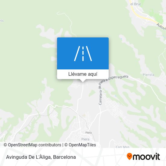 Mapa Avinguda De L'Àliga