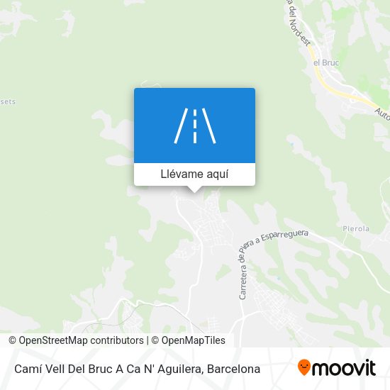 Mapa Camí Vell Del Bruc A Ca N' Aguilera