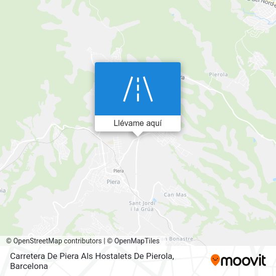 Mapa Carretera De Piera Als Hostalets De Pierola