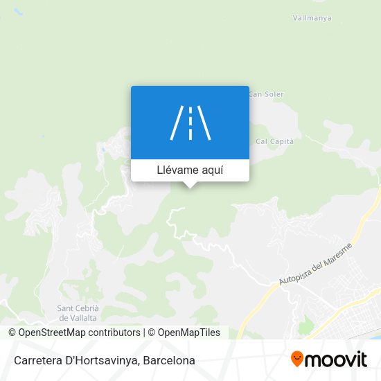 Mapa Carretera D'Hortsavinya