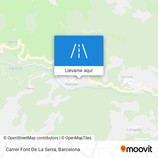 Mapa Carrer Font De La Serra