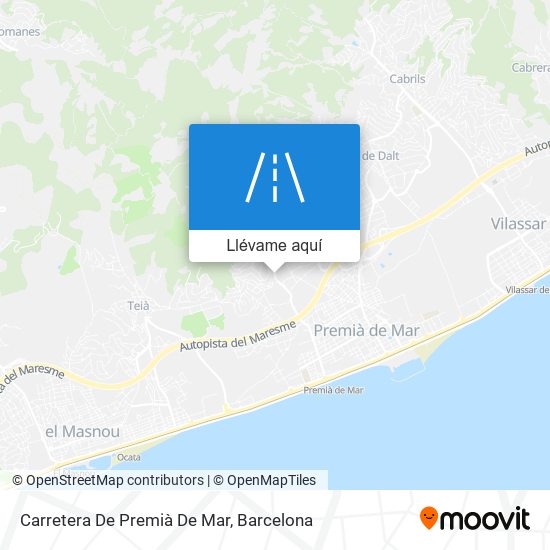 Mapa Carretera De Premià De Mar