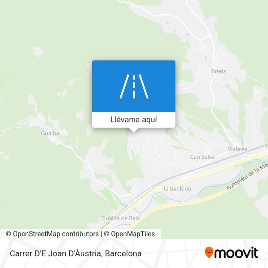Mapa Carrer D'E Joan D'Àustria
