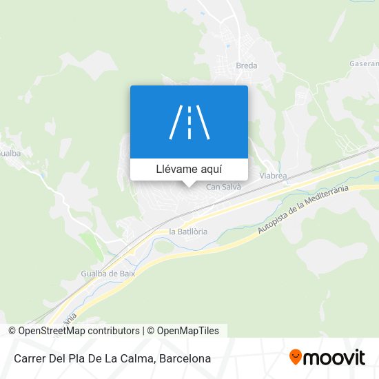 Mapa Carrer Del Pla De La Calma