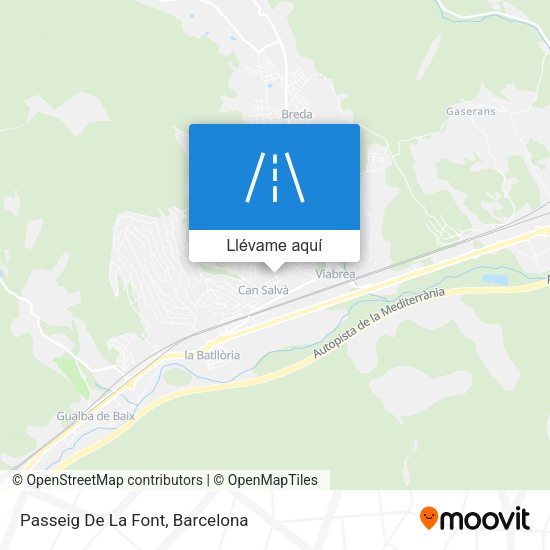Mapa Passeig De La Font
