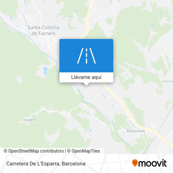 Mapa Carretera De L'Esparra