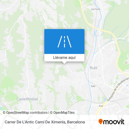 Mapa Carrer De L'Antic Camí De Ximenis