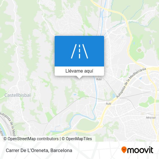 Mapa Carrer De L'Oreneta