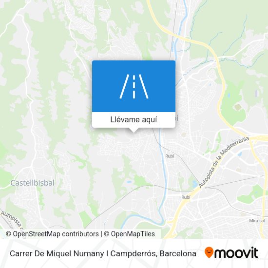 Mapa Carrer De Miquel Numany I Campderrós