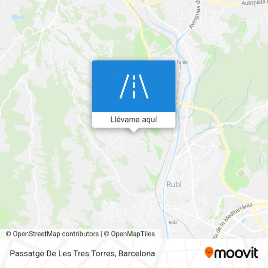 Mapa Passatge De Les Tres Torres