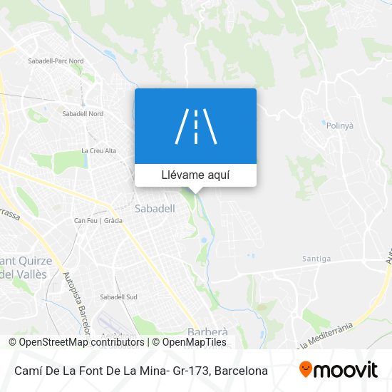 Mapa Camí De La Font De La Mina- Gr-173