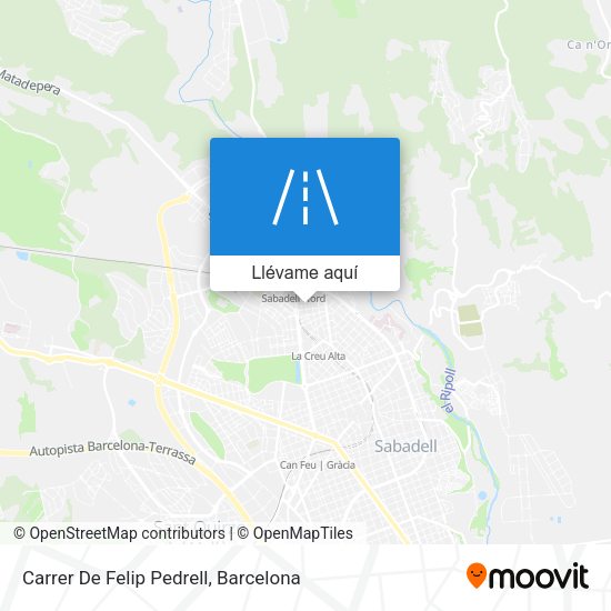 Mapa Carrer De Felip Pedrell
