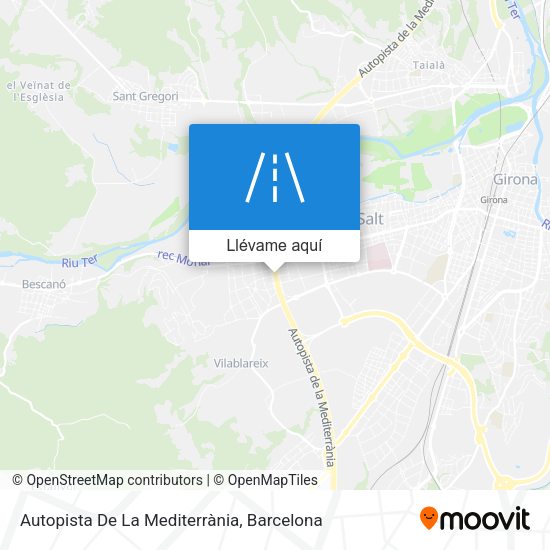 Mapa Autopista De La Mediterrània