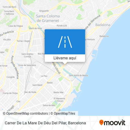 Mapa Carrer De La Mare De Déu Del Pilar