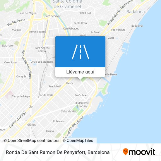 Mapa Ronda De Sant Ramon De Penyafort