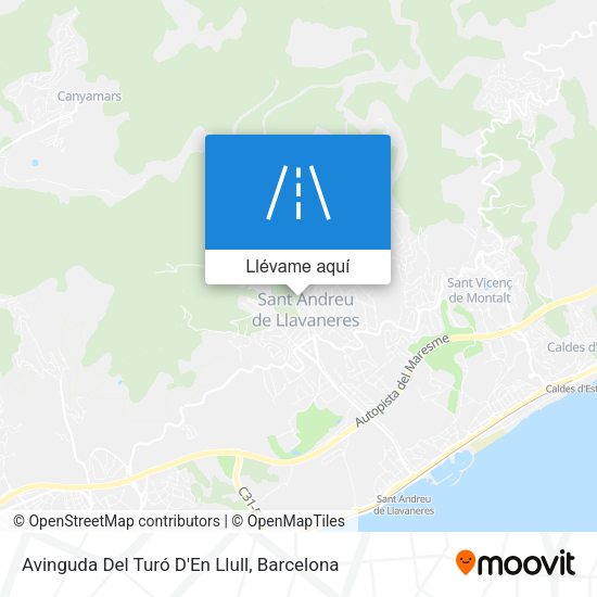 Mapa Avinguda Del Turó D'En Llull