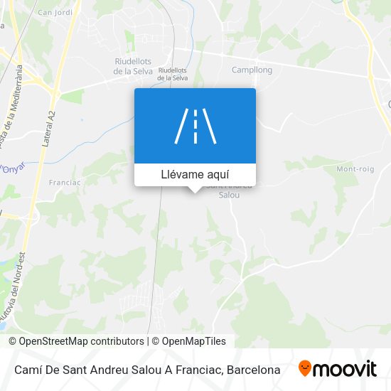 Mapa Camí De Sant Andreu Salou A Franciac