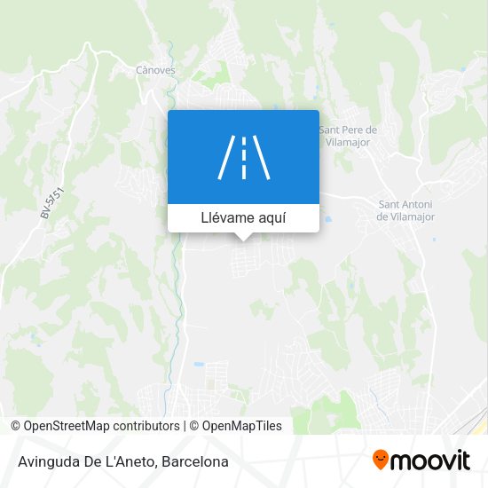 Mapa Avinguda De L'Aneto