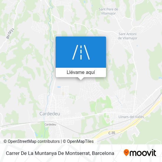 Mapa Carrer De La Muntanya De Montserrat