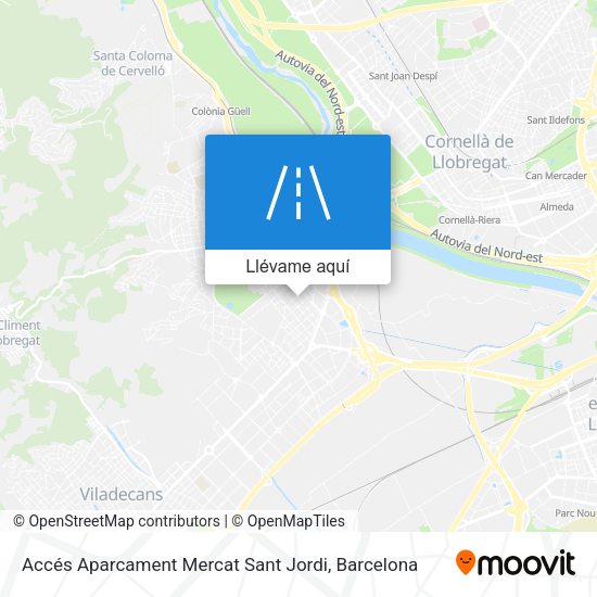 Mapa Accés Aparcament Mercat Sant Jordi