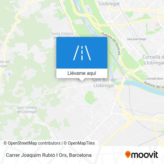 Mapa Carrer Joaquim Rubió I Ors