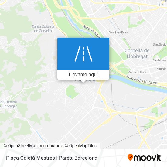 Mapa Plaça Gaietà Mestres I Parés