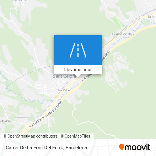 Mapa Carrer De La Font Del Ferro