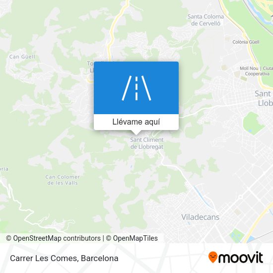Mapa Carrer Les Comes