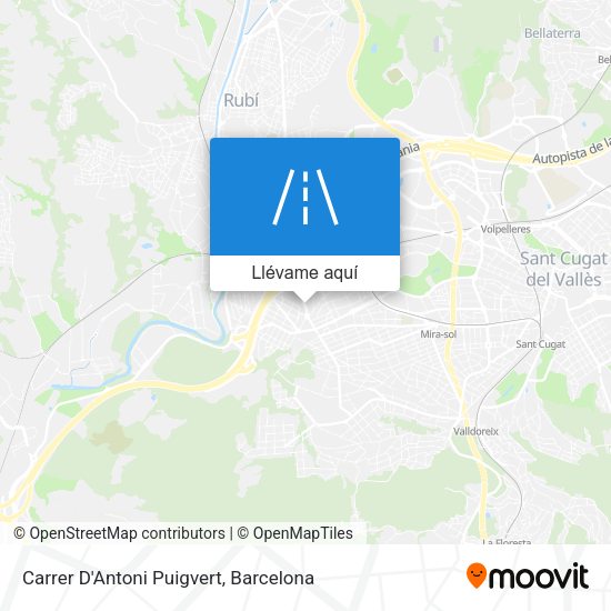 Mapa Carrer D'Antoni Puigvert