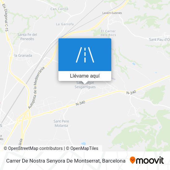 Mapa Carrer De Nostra Senyora De Montserrat