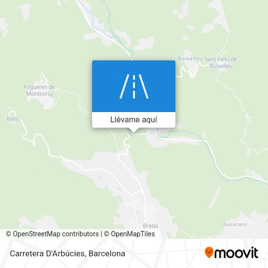 Mapa Carretera D'Arbúcies