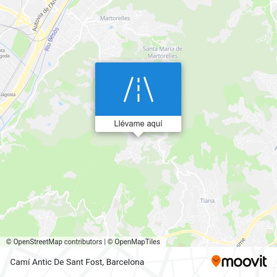 Mapa Camí Antic De Sant Fost