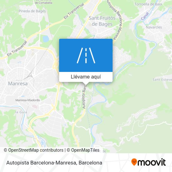 Mapa Autopista Barcelona-Manresa