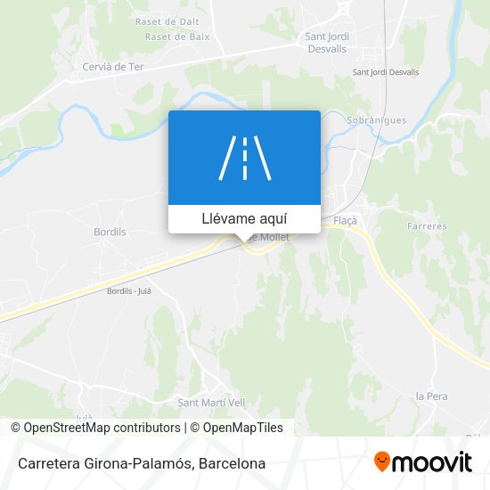 Mapa Carretera Girona-Palamós