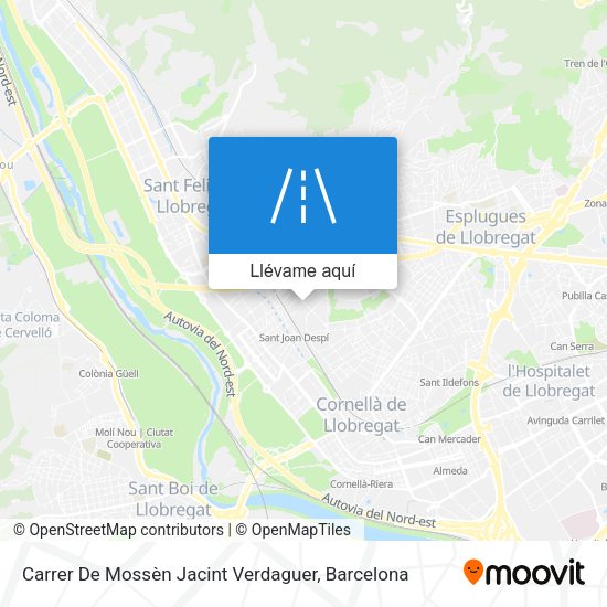 Mapa Carrer De Mossèn Jacint Verdaguer