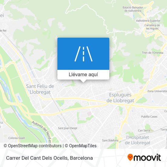 Mapa Carrer Del Cant Dels Ocells