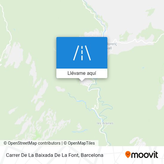 Mapa Carrer De La Baixada De La Font