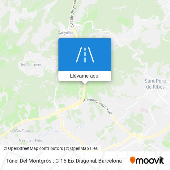 Mapa Túnel Del Montgrós ; C-15 Eix Diagonal