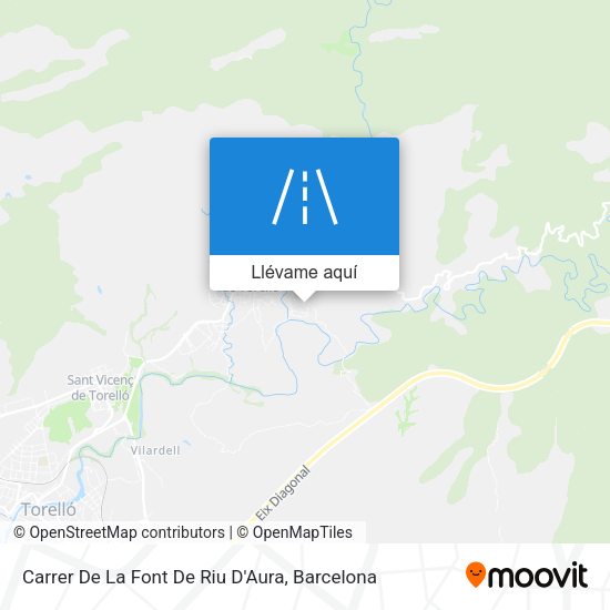 Mapa Carrer De La Font De Riu D'Aura