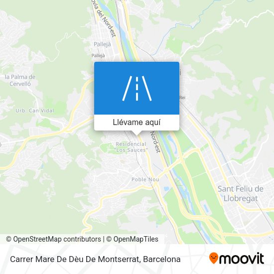 Mapa Carrer Mare De Dèu De Montserrat