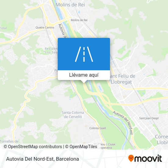 Mapa Autovia Del Nord-Est