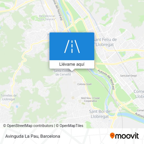 Mapa Avinguda La Pau