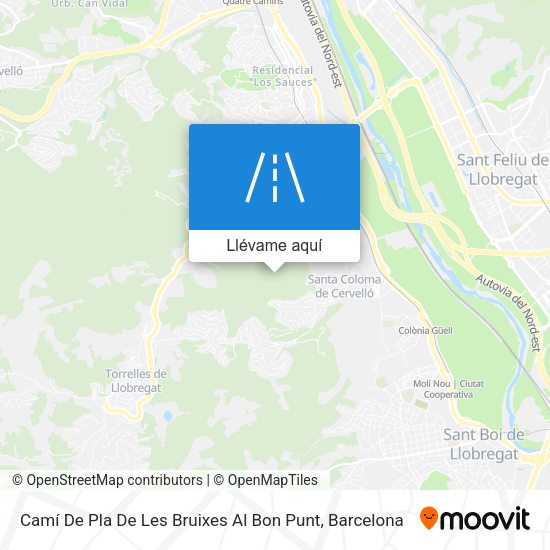 Mapa Camí De Pla De Les Bruixes Al Bon Punt
