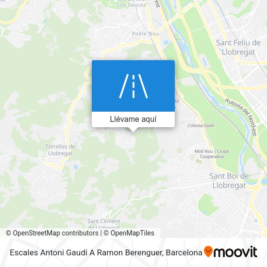 Mapa Escales Antoni Gaudí A Ramon Berenguer