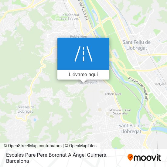 Mapa Escales Pare Pere Boronat A Àngel Guimerà