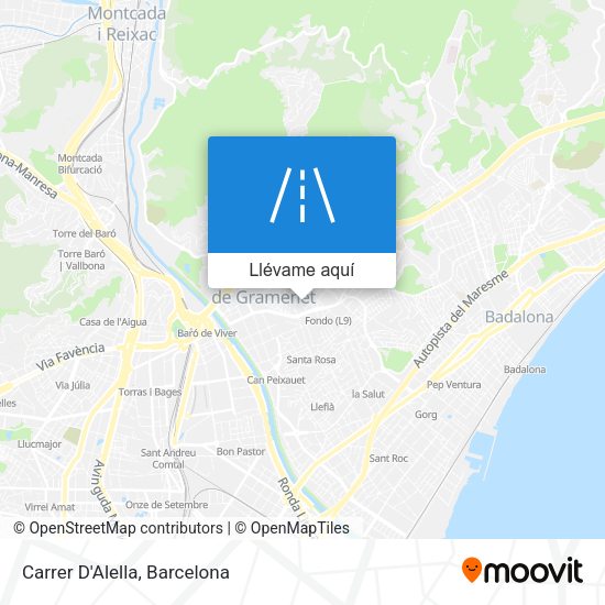 Mapa Carrer D'Alella