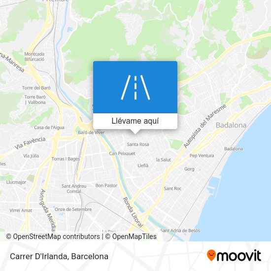 Mapa Carrer D'Irlanda