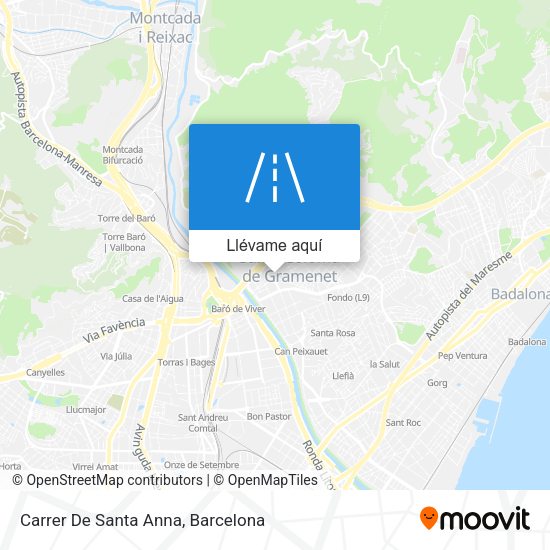 Mapa Carrer De Santa Anna