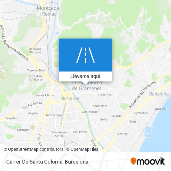 Mapa Carrer De Santa Coloma