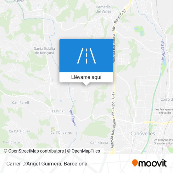 Mapa Carrer D'Àngel Guimerà